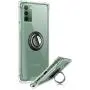 ANSIWEE Galaxy Note 20 6.7 Inch Case, Metal Ring Kickstand Work with Magnetic Car Mount Cover Reinforced Drop Protector Bumper Clear Hard Back Cases Designed for Samsung Galaxy Note 20 (Clear)