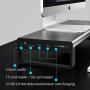 Vaydeer USB 3.0 Aluminum Monitor Stand Metal Riser, with 1 3.5mm Audio Port Connect Your Headset or Microphone, 1TF and 1 SD Built-in Card Readers Used Memory Cards for Read/Write(Black)