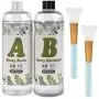 DROLE Clear Epoxy Resin Glue Kit Casting and Coating Resin with 2Pcs Silicone Epoxy Brushes for Resin Molds Tumbler DIY Jewelry Making Art Craft 35oz DROLE Clear Epoxy Resin Glue Kit Casting and Coating Resin with 2Pcs Silicone Epoxy Brushes for Resin Molds Tumbler DIY Jewelry Making Art Craft 35oz
