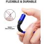 USB-C Cable 3A Fast Charging, JSAUX 3-Pack (10ft+6.6ft+3.3ft)USB A to Type C Charge Nylon Braided Cord Compatible with Samsung Galaxy S20 S10 S9 S8 Plus Note 10 9 8,PS5 Controller,USB C Charger(Blue)
