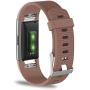 KingAcc Compatible Fitbit Charge 2 Bands, Soft Silicone Replacement Band for Fitbit Charge 2, with Metal Buckle Fitness Wristband Sport Strap Women Men (1-Pack, Coffee, Large)