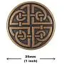 Bezelry 10 Pieces Celtic Shield Knot Metal Shank Buttons. 25mm (1 inch) (Antique Copper)