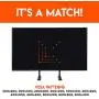 Echogear Universal Large TV Stand - Height Adjustable Base for TVs Up to 77'' - Wobble-Free Replacement Stand Works w/ Any TV Including Vizio, TCL, Samsung & More - Flat Design Compatible w/ Soundbars