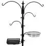 Sorbus Bird Feeding Bath Station, Metal Deck Pole for Bird Feeders, Great for Attracting Birds Outdoors, Backyard, Garden (Bird Bath Feeder Station - Black) Sorbus Bird Feeding Bath Station, Metal Deck Pole for Bird Feeders, Great for Attracting Birds Outdoors, Backyard, Garden (Bird Bath Feeder Station - Black)