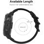 MoKo Band Compatible with Garmin Fenix 3, Fine Woven Nylon Adjustable Replacement Strap Fit Fenix 6X/Fenix 6X Pro/Fenix 3/Fenix 3 HR/Fenix 5X/5X Plus/D2 Delta PX/Descent mk1, Double Buckle Ring, Black