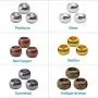 Aylifu 2250 Pieces Tube Crimp Beads Jewelry Making Ends Round Loose Spacer Beads Metal Beads for Jewellery Making, 2 Sizes, 6 Colors