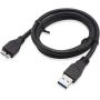 USB 3.0 Micro Cable, ITANDA 3.3ft USB 3.0 A to Micro B Cable Charger Compatible with Samsung Galaxy S5, Note 3, Note Pro 12.2, WD Western Digital My Passport and Elements Hard Drives