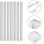 Nose Bridge Strips for mask, 100 PCS Aluminum Metal Nose Strips Straps Adjustable Nose Clips Wire Adhesive Nose Bridge Bracket for DIY Face mask Making Accessories for Sewing Crafts