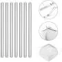 Nose Bridge Strips for mask, 100 PCS Aluminum Metal Nose Strips Straps Adjustable Nose Clips Wire Adhesive Nose Bridge Bracket for DIY Face mask Making Accessories for Sewing Crafts