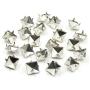 CocoX 1000 Pieces 10mm Four-Jaw Square Rivets Silver Metal Pyramid Studs Bag Leather Clothing Shoes Rivet Handicraft DIY Punk Spikes Spots Studs with 2 Pack Straight Tipped Scratch Awl Craft Tool