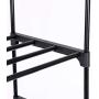N/N 8-Tier Narrow Tall Shoe Rack Metal Shoes Storage Shelf Space-Saving Stackable Vertical Shoes Organizer Shelf Dustproof Black Shoes Rack for Closet,Doorway, Entryway