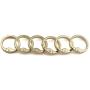 JCBIZ 6pcs 28mm Round Spring Snap Hooks Clip DIY Accessories for Handbag Purse Shoulder Strap Key Chains Buckle Alloy Circle Round Carabiner Metal Spring Key Ring Gold