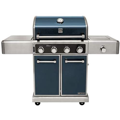 Kenmore Elite PG-40415S0LC-AM 4 Burner Outdoor Patio Gas BBQ Grill, Metallic Gun Metal