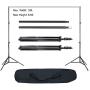 Kshioe 2x3m/6.5x9.8ft Photo Video Studio Adjustable Background Backdrop Support System Stand with Carry Bag
