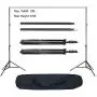 Kshioe 2x3m/6.5x9.8ft Photo Video Studio Adjustable Background Backdrop Support System Stand with Carry Bag