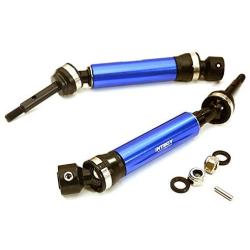 Integy RC Model Hop-ups T8564BLUE XHD Steel Rear Universal Drive Shaft (2) for Traxxas 1/10 Slash & Stampede 4X4