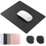 JEDIA Mouse Pad, Black Premium Hard Metal Aluminum Mousepad, Double Side Waterproof Ultra Smooth Mouse Pad for Fast and Accurate Mouse Control for Office and Gaming, 9.4 x 7.9inch