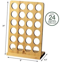 simesove Coffee Pod Holder bamboo,Coffee K-cups Pods Organizer,Coffee Display Rack 24 Pod Storage,Coffee Storage - K Cups Organizer For Counter Top Coffee Pod Holder