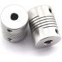 Magic&Shell 2-Pack D19xL25 Shaft Coupler Aluminium 3D Printer Parts Accessory CNC Stepper Motor Encoders Engraving Machine Z Axis Flexible Shaft Coupling 5-6mm
