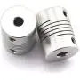 Magic&Shell 2-Pack D19xL25 Shaft Coupler Aluminium 3D Printer Parts Accessory CNC Stepper Motor Encoders Engraving Machine Z Axis Flexible Shaft Coupling 5-6mm