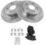 Rear Metallic Brake Pad & 2 Rotors Set Kit for Acura TSX Honda Accord