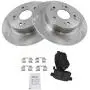 Rear Metallic Brake Pad & 2 Rotors Set Kit for Acura TSX Honda Accord