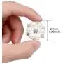 FEIYI 24 Pieces 26 mm Flatback Pearl Rhinestone DIY Embellishments for Wedding Decoration, Flower Center, Gift Card Decor (Silver)