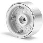 Que-T 1.9'' Pack of 4 Alloy Metal Beadlock Wheel Rims for 1/10 RC Crawler SCX10 90046 D90 Trx4 (Matt Silver)