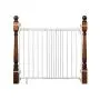 Summer Metal Banister and Stair Safety Baby Gate, White Finish – 32.5” Tall, Fits Openings of 31” to 46” Wide, Extra-Wide Door Opens The Full Width of Your Stairway, Convenient Baby and Pet Gate