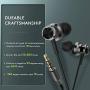 Earphones with Microphone, Vogek Earbuds with Mic and Powerful Bass Sound, Ergonomic Earphones with Noise Isolating and Call Controller for Exercise, Office, Compatible with iPhone, Android, PC