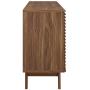 Modway Render 63'' Mid-Century Modern Sideboard Buffet Table or TV Stand in Walnut