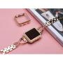 Bekomo Compatible with apple watch Band 38mm 42mm 40mm 44mm,1 pack bling Jewelry women Metal Strap and 2 pack Soft PC Bumper Protective Case Replacement for iWatch Series 5/4/3/2/1.