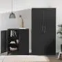 SONGMICS Steel Storage Cabinet, Office Cabinet with Storage Shelves and Double Doors, for Garage and Utility Room, Home Office, Black UOMC015B01 SONGMICS Steel Storage Cabinet, Office Cabinet with Storage Shelves and Double Doors, for Garage and Utility Room, Home Office, Black UOMC015B01
