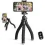 UBeesize Phone Tripod, Portable and Flexible Tripod with Wireless Remote and Universal Clip, Compatible with All Cell Phones/ Cameras, Cell Phone Tripod Stand for Video Recording(Black