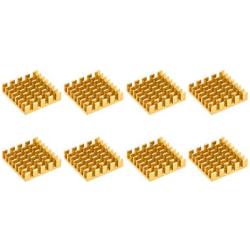 uxcell Electronic Radiators Heatsink for MOS GPU IC Chip Golden 22 x 22 x 6 mm 8pcs