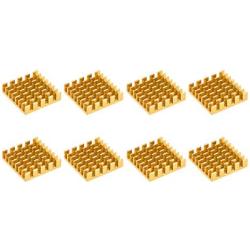 uxcell Electronic Radiators Heatsink for MOS GPU IC Chip Golden 22 x 22 x 6 mm 8pcs