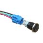 Etopars Black Case 16mm Green Angel Eye Symbol LED 12V Push Button Metal Toggle Switch Socket Plug Wire Car Vehicle