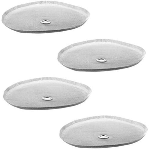 French Press Filter 34 Oz 4 Pack Universal Replacement Reusable Stainless Steel 8 Cup (1000 ml / 1 Liter) Mesh Fits Most Coffee Presses with Metal Center Ring