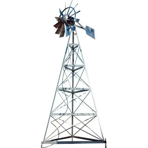 Outdoor Water Solutions AWS0013 20-Feet Galvanized 3-Legged Aeration System Windmill Outdoor Water Solutions AWS0013 20-Feet Galvanized 3-Legged Aeration System Windmill