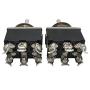 mxuteuk 3pcs Heavy Duty Rocker Toggle Switch 16A 250V 20A 125V DPDT ON/Off/ON 6 Terminal 3 Position + 5pcs Metal Knob Cover Cap Waterproof Ten-1322-5MZ