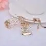 VIGOSS Metal Bracelet Compatible with Galaxy Watch 42mm Bands Rose Gold Women 20mm Luxury Stainless Steel Jewelry Floral Hollow Bangle for Samsung Galaxy Watch 42mm R810/Galaxy Watch Active 40mm R500