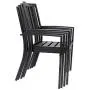 PHI VILLA 5 Piece Metal Patio Dining Set 37'' Square Patio Bistro Table and Garden Backyard Chairs - Umbrella Hole 1.57''