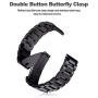 V-MORO Metal Strap Compatible with Gear S3 Frontier/Classic Band/Galaxy Watch 46mm Bands 22mm Solid Stainless Steel Business Bracelet for Samsung Gear S3 Smartwatch/Galaxy Watch 46mm R800 Space Gray