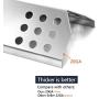 Hongso SPG451 (5-Pack) Stainless Steel Heat Plates, Heat Shield, Heat Tent, Burner Cover Replacement for Gas Grill Model Kitchen Aid 720-0745, Jenn Air Gas Barbecue Grills