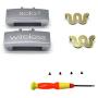 Replacement Headband Hinge Clip Cover + Pin Repair Parts Kits Set Accessories Compatible with Solo3 Wireless Solo2 Wireless Over-Ear Headphones (Silver)