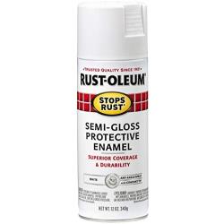 Rust-Oleum 7797830 Stops Rust Spray Paint, 12-Ounce, Semi Gloss White