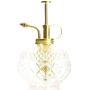 Purism Style Plant Mister- Clear Color Glass Bottle & Brass Sprayer (Matt Gold)