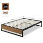 ZINUS GOOD DESIGN Award Winner Suzanne 14 Inch Metal and Wood Platforma Bed Frame / No Box Spring Needed / Wood Slat Suport, Brown, Queen