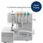 Brother 1034D Serger, Heavy-Duty Metal Frame Overlock Machine, 1,300 Stitches Per Minute, Removeable Trim Trap, 3 Included Accessory Feet Brother 1034D Serger, Heavy-Duty Metal Frame Overlock Machine, 1,300 Stitches Per Minute, Removeable Trim Trap, 3 Included Accessory Feet