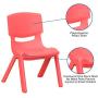 Flash Furniture Red Plastic Stackable School Chair with 10.5 Seat Height